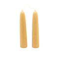 A pair of Little John pure beeswax candles. Traditionally hand dipped.